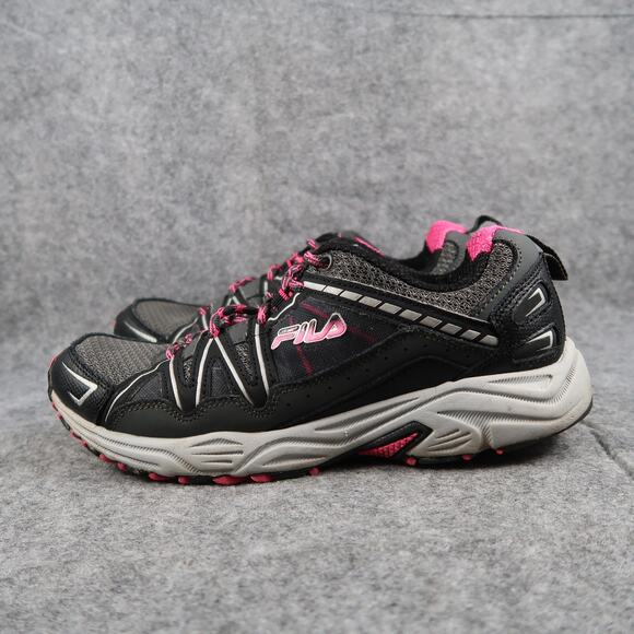 Fila Shoes Womens 8.5 Athletic Trainer Trail Running Active Sport Comfort Grey - Picture 4 of 11
